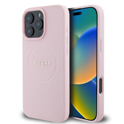 Калъф Guess PU Grained Classic Logo MagSafe Pink GUHMP16XPGHSMMP за Apple iPhone 16 Pro Max Калъф Guess PU Grained Classic Logo MagSafe Pink GUHMP16XPGHSMMP за Apple iPhone 16 Pro Max