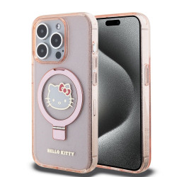 Калъф Hello Kitty IML Ringstand Glitter Kitty Head Logo Pink HKHMP15LHRSGEP за Apple iPhone 15 Pro Калъф Hello Kitty IML Ringstand Glitter Kitty Head Logo Pink HKHMP15LHRSGEP за Apple iPhone 15 Pro