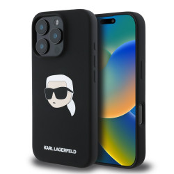 Калъф Karl Lagerfeld Liquid Silicone Karl Head MagSafe KLHMP16LSKHPPLK за Apple iPhone 16 Pro Калъф Karl Lagerfeld Liquid Silicone Karl Head MagSafe KLHMP16LSKHPPLK за Apple iPhone 16 Pro