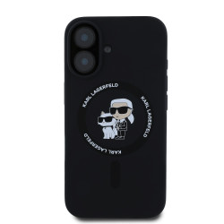 Калъф Karl Lagerfeld Liquid Silicone Karl and Choupette MagSafe Black KLHMP16SSCMKCRHK за Apple iPhone 16 Калъф Karl Lagerfeld Liquid Silicone Karl and Choupette MagSafe Black KLHMP16SSCMKCRHK за Apple iPhone 16