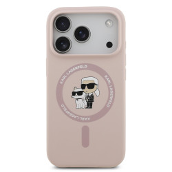 Калъф Karl Lagerfeld Liquid Silicone K/CH Heads MagSafe Pink KLHMP17LSCMKCRHP за Apple iPhone 17 Pro Калъф Karl Lagerfeld Liquid Silicone K/CH Heads MagSafe Pink KLHMP17LSCMKCRHP за Apple iPhone 17 Pro