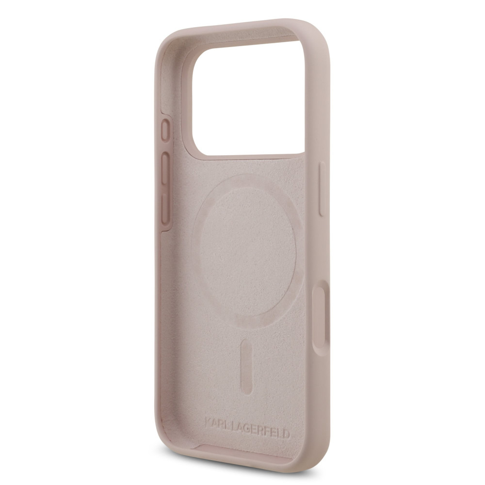 Калъф Karl Lagerfeld Liquid Silicone K/CH Heads MagSafe Pink KLHMP17LSCMKCRHP за Apple iPhone 17 Pro Калъф Karl Lagerfeld Liquid Silicone K/CH Heads MagSafe Pink KLHMP17LSCMKCRHP за Apple iPhone 17 Pro