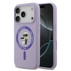 Калъф Karl Lagerfeld Liquid Silicone K/CH Heads MagSafe Purple KLHMP17LSCMKCRHU за Apple iPhone 17 Pro Калъф Karl Lagerfeld Liquid Silicone K/CH Heads MagSafe Purple KLHMP17LSCMKCRHU за Apple iPhone 17 Pro