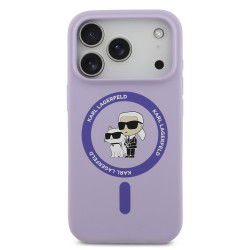 Калъф Karl Lagerfeld Liquid Silicone K/CH Heads MagSafe Purple KLHMP17LSCMKCRHU за Apple iPhone 17 Pro Калъф Karl Lagerfeld Liquid Silicone K/CH Heads MagSafe Purple KLHMP17LSCMKCRHU за Apple iPhone 17 Pro