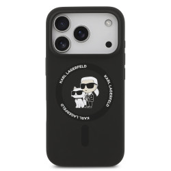 Калъф Karl Lagerfeld Liquid Silicone K/CH Heads MagSafe Black KLHMP17LSCMKCRHK за Apple iPhone 17 Pro Калъф Karl Lagerfeld Liquid Silicone K/CH Heads MagSafe Black KLHMP17LSCMKCRHK за Apple iPhone 17 Pro