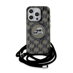 Калъф Karl Lagerfeld - IML Monogram Crossbody K/CH MagSafe KLHMP15XHCKCKLCK за Apple iPhone 15 Pro Max Калъф Karl Lagerfeld - IML Monogram Crossbody K/CH MagSafe KLHMP15XHCKCKLCK за Apple iPhone 15 Pro Max