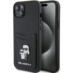Калъф Karl Lagerfeld PU Saffiano Card Slot Metal KC KLHCP15SSAPKCNPK за Apple iPhone 15 Калъф Karl Lagerfeld PU Saffiano Card Slot Metal KC KLHCP15SSAPKCNPK за Apple iPhone 15