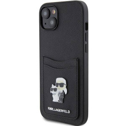 Калъф Karl Lagerfeld PU Saffiano Card Slot Metal KC KLHCP15SSAPKCNPK за Apple iPhone 15 Калъф Karl Lagerfeld PU Saffiano Card Slot Metal KC KLHCP15SSAPKCNPK за Apple iPhone 15