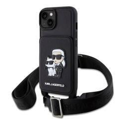 Калъф Karl Lagerfeld Saffiano Crossbody KC NFT KLHCP14SCSAKCPMK за Apple iPhone 14  Калъф Karl Lagerfeld Saffiano Crossbody KC NFT KLHCP14SCSAKCPMK за Apple iPhone 14