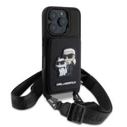 Калъф Karl Lagerfeld Saffiano Crossbody Strap Karl and Choupette KLHCP16LCSAKCPMK за Apple iPhone 16 Pro Калъф Karl Lagerfeld Saffiano Crossbody Strap Karl and Choupette KLHCP16LCSAKCPMK за Apple iPhone 16 Pro