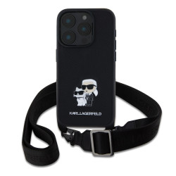 Калъф Karl Lagerfeld Saffiano Crossbody Strap Karl and Choupette KLHCP16XSAKCPBK за Apple iPhone 16 Pro Max Калъф Karl Lagerfeld Saffiano Crossbody Strap Karl and Choupette KLHCP16XSAKCPBK за Apple iPhone 16 Pro Max