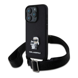 Калъф Karl Lagerfeld Saffiano Crossbody Strap Karl and Choupette KLHCP16XSAKCPBK за Apple iPhone 16 Pro Max Калъф Karl Lagerfeld Saffiano Crossbody Strap Karl and Choupette KLHCP16XSAKCPBK за Apple iPhone 16 Pro Max
