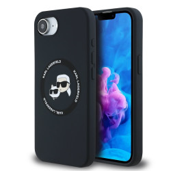 Калъф Karl Lagerfeld Liquid Silicone K/CH Heads MagSafe Black KLHMPSE4SKCHTCK за Apple iPhone 16e Калъф Karl Lagerfeld Liquid Silicone K/CH Heads MagSafe Black KLHMPSE4SKCHTCK за Apple iPhone 16e