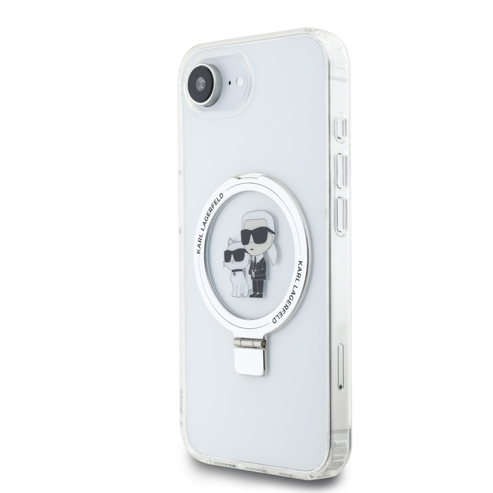 Калъф Karl Lagerfeld - Ringstand K/C MagSafe KLHMPSE4HMRSKCH за Apple iPhone 16e Калъф Karl Lagerfeld - Ringstand K/C MagSafe KLHMPSE4HMRSKCH за Apple iPhone 16e
