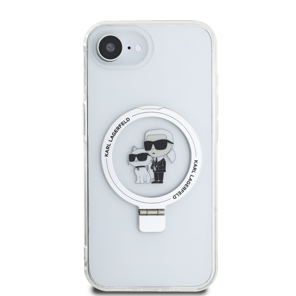 Калъф Karl Lagerfeld - Ringstand K/C MagSafe KLHMPSE4HMRSKCH за Apple iPhone 16e Калъф Karl Lagerfeld - Ringstand K/C MagSafe KLHMPSE4HMRSKCH за Apple iPhone 16e