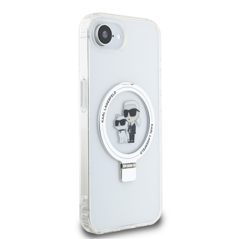 Калъф Karl Lagerfeld - Ringstand K/C MagSafe KLHMPSE4HMRSKCH за Apple iPhone 16e Калъф Karl Lagerfeld - Ringstand K/C MagSafe KLHMPSE4HMRSKCH за Apple iPhone 16e