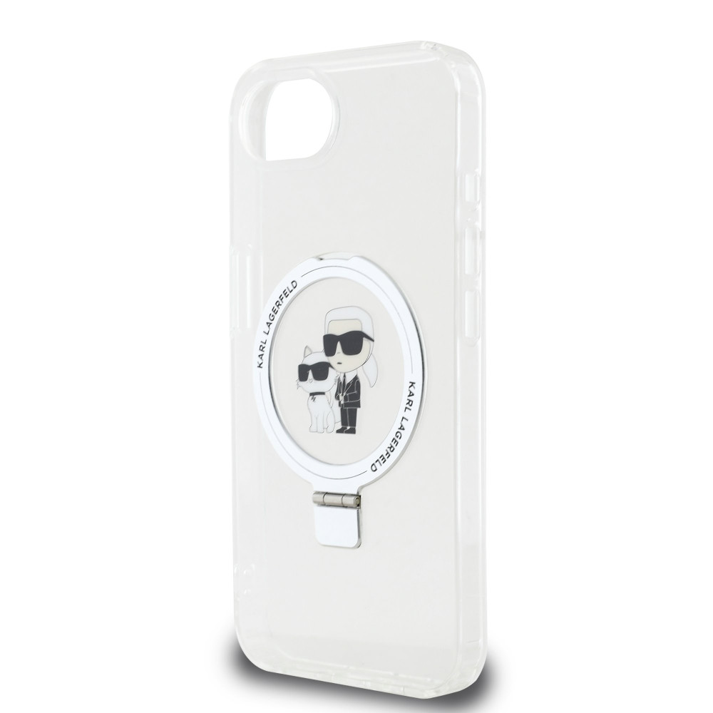 Калъф Karl Lagerfeld - Ringstand K/C MagSafe KLHMPSE4HMRSKCH за Apple iPhone 16e Калъф Karl Lagerfeld - Ringstand K/C MagSafe KLHMPSE4HMRSKCH за Apple iPhone 16e