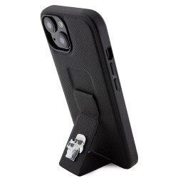 Калъф Karl Lagerfeld Saffiano Grip Stand Metal Logo KLHCP15SGSAKCPK за Apple iPhone 15 Калъф Karl Lagerfeld Saffiano Grip Stand Metal Logo KLHCP15SGSAKCPK за Apple iPhone 15