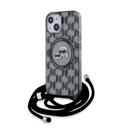 Калъф Karl Lagerfeld - Monogram Crossbody MagSafe KLHMP15SHCKCKLCK за Apple iPhone 15 Калъф Karl Lagerfeld - Monogram Crossbody MagSafe KLHMP15SHCKCKLCK за Apple iPhone 15