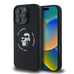 Калъф Karl Lagerfeld Liquid Silicone Karl and Choupette MagSafe Black KLHMP16LSCMKCRHK за Apple iPhone 16 Pro Калъф Karl Lagerfeld Liquid Silicone Karl and Choupette MagSafe Black KLHMP16LSCMKCRHK за Apple iPhone 16 Pro