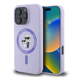 Калъф Karl Lagerfeld Liquid Silicone Karl and Choupette MagSafe Purple KLHMP16LSCMKCRHU за Apple iPhone 16 Pro Калъф Karl Lagerfeld Liquid Silicone Karl and Choupette MagSafe Purple KLHMP16LSCMKCRHU за Apple iPhone 16 Pro