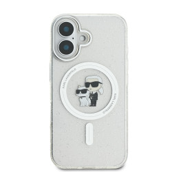 Калъф Karl Lagerfeld IML Glitter Karl and Choupette MagSafe Transparent KLHMP16SHGKCNOT за Apple iPhone 16 Калъф Karl Lagerfeld IML Glitter Karl and Choupette MagSafe Transparent KLHMP16SHGKCNOT за Apple iPhone 16