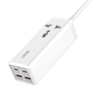 Зарядно устройство 220V LDNIO 65W - SC1418, 2xUSB-A, 2xUSB-C, AC, Desktop 2500W Зарядно устройство 220V LDNIO 65W - SC1418, 2xUSB-A, 2xUSB-C, AC, Desktop 2500W