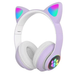 Слушалки с ушички Bluetooth CAT ear STN-28, LED светлини Слушалки с ушички Bluetooth CAT ear STN-28, LED светлини