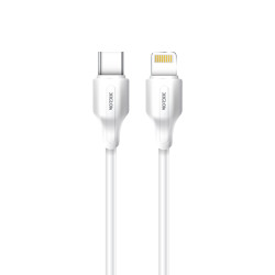 Кабел NORDIC 30W, Type-C - Lightning, 1 метър  Кабел NORDIC 30W, Type-C - Lightning, 1 метър