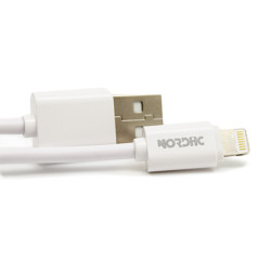 Кабел NORDIC, USB - Lightning, 2 метра  Кабел NORDIC, USB - Lightning, 2 метра
