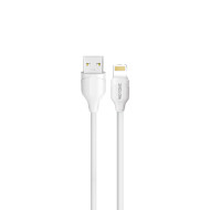 Кабел NORDIC, USB - Lightning, 2.1A, 1 метър  Кабел NORDIC, USB - Lightning, 2.1A, 1 метър