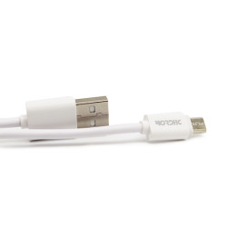 Кабел NORDIC, USB - Micro, 2.1A, 1 метър  Кабел NORDIC, USB - Micro, 2.1A, 1 метър