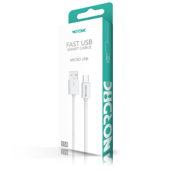 Кабел NORDIC, USB - Micro, 2.1A, 1 метър  Кабел NORDIC, USB - Micro, 2.1A, 1 метър