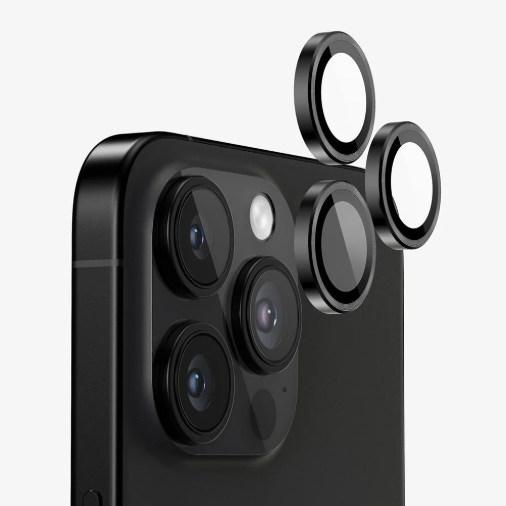 Метални лещи за камера NORDIC за Apple iPhone 16 Pro Max - титаниево черни Метални лещи за камера NORDIC за Apple iPhone 16 Pro Max - титаниево черни