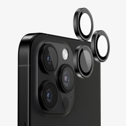 Метални лещи за камера NORDIC за Apple iPhone 16 Pro Max - титаниево черни Метални лещи за камера NORDIC за Apple iPhone 16 Pro Max - титаниево черни