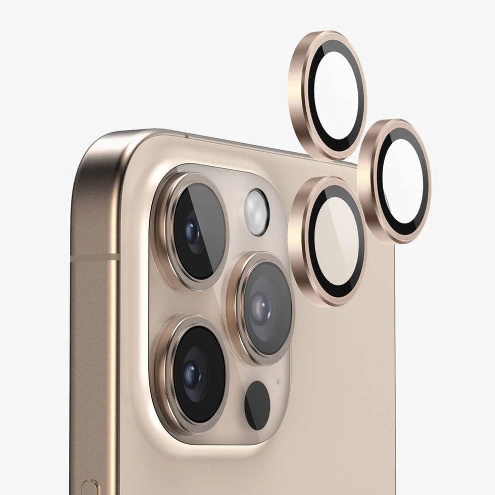 Метални лещи за камера NORDIC за Apple iPhone 16 Pro Max - пустинен титаний Метални лещи за камера NORDIC за Apple iPhone 16 Pro Max - пустинен титаний