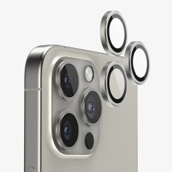Метални лещи за камера NORDIC за Apple iPhone 15 Pro - естествен титаний Метални лещи за камера NORDIC за Apple iPhone 15 Pro - естествен титаний