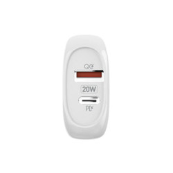 Зарядно устройство 220V NORDIC 20W, USB-A, USB-C, 3A Зарядно устройство 220V NORDIC 20W, USB-A, USB-C, 3A