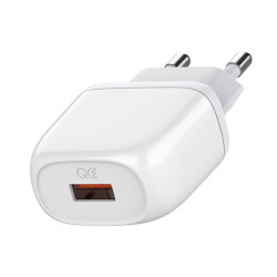 Зарядно устройство 220V NORDIC - HQ-001 18W, USB-A + Lightning кабел Зарядно устройство 220V NORDIC - HQ-001 18W, USB-A + Lightning кабел