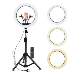 Ринг лампа LED 38см (бяла) + Tripod стойка 200см