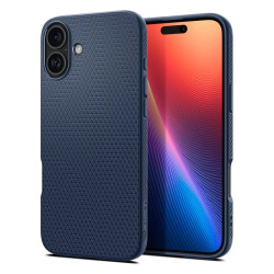 Калъф SPIGEN Liquid Air за Apple iPhone 16 - тъмно син Калъф SPIGEN Liquid Air за Apple iPhone 16 - тъмно син