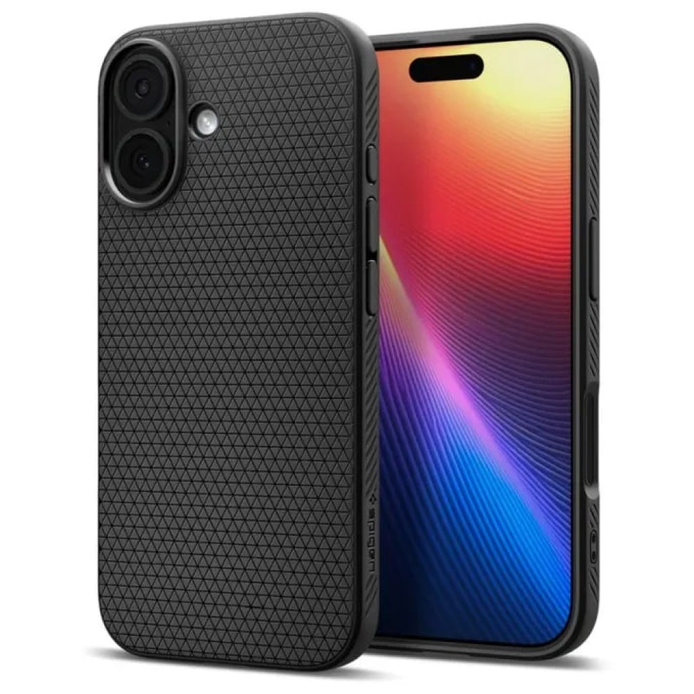 Калъф SPIGEN Liquid Air за Apple iPhone 17 - черен мат Калъф SPIGEN Liquid Air за Apple iPhone 17 - черен мат