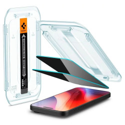 Комплект 2 бр. стъклен протектор SPIGEN PRIVACY за Apple iPhone 16 Pro, Easy Fit Комплект 2 бр. стъклен протектор SPIGEN PRIVACY за Apple iPhone 16 Pro, Easy Fit