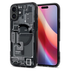 Калъф SPIGEN Ultra Hybrid за Apple iPhone 16 с MagSafe - Черен, ZeroOne Калъф SPIGEN Ultra Hybrid за Apple iPhone 16 с MagSafe - Черен, ZeroOne