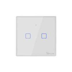 Интелигентен Превключвател SONOFF -  T2 EU TX, Двоен сензорен ключ Интелигентен Превключвател SONOFF -  T2 EU TX, Двоен сензорен ключ