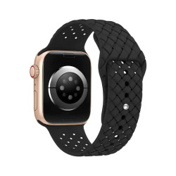 Силиконова каишка за смарт часовник Apple iWatch Series 3 38мм - Braided Silicone Band Силиконова каишка за смарт часовник Apple iWatch Series 3 38мм - Braided Silicone Band