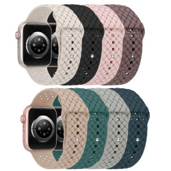 Силиконова каишка за смарт часовник Apple iWatch Series 3 38мм - Braided Silicone Band Силиконова каишка за смарт часовник Apple iWatch Series 3 38мм - Braided Silicone Band