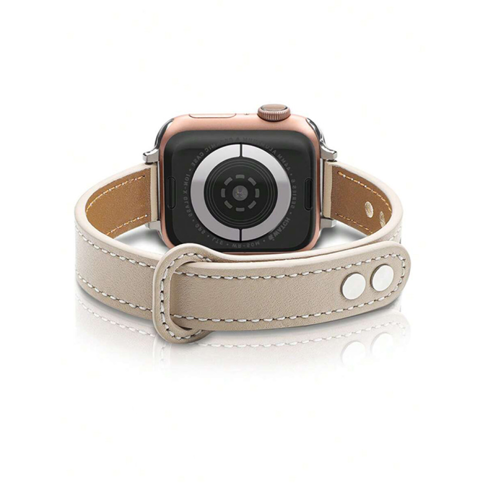 Кожена каишка за смарт часовник Samsung Galaxy Watch Active 3 41мм - Elegant Slim Leather Strap