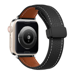 Кожена каишка за смарт часовник Huawei Watch 3 46мм - Leather Magnet Black Buckle Кожена каишка за смарт часовник Huawei Watch 3 46мм - Leather Magnet Black Buckle