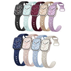 Силиконова каишка за смарт часовник Apple iWatch Series SE2 40мм - Leopard Pattern Strap Силиконова каишка за смарт часовник Apple iWatch Series SE2 40мм - Leopard Pattern Strap
